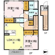 セジュール澄Ⅲ A棟の間取り画像