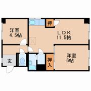 マンション若草の間取り画像