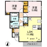 ミルフルールMの間取り画像