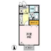 パルフェ三輪 Bの間取り画像