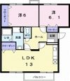 ニューエルディム小山Aの間取り画像