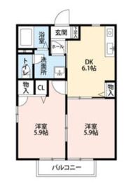 フレグランス長田 Aの間取り画像