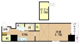 グラビスコート紙屋町の間取り画像