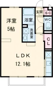 フルール Bの間取り画像