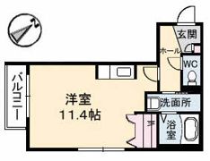 ベルヴュー段原の間取り画像