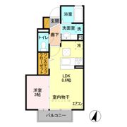 アルドーレ Aの間取り画像