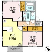 シダーフィールド Bの間取り画像