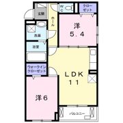 エスポワール南摂津の間取り画像