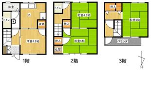 南栄町借家の間取り画像