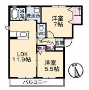 Sarah（サラ） 3棟の間取り画像