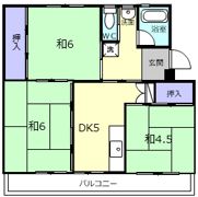 ビレッジハウス名張2号棟の間取り画像