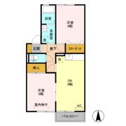 フラワーレジデンスソレイユ Dの間取り画像