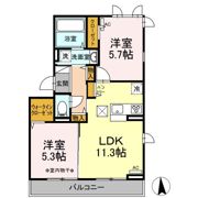 Dーroom Dearcourt 幸町 ⅠⅡの間取り画像