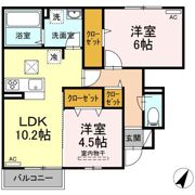 ブルーム矢原Ⅱの間取り画像
