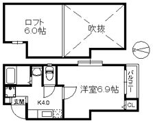 クリスタルK天神南の間取り画像