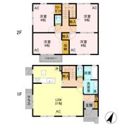 ガーデンヒルズ上所中 A/Bの間取り画像