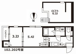 メモリアルの間取り画像