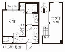 ハーモニーテラス愛知町Ⅲの間取り画像