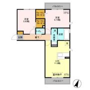 ルシェリア一番館・二番館の間取り画像