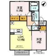コンフォール・ヴィラ D棟の間取り画像