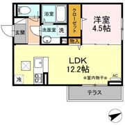 Dーroom住吉 Bの間取り画像