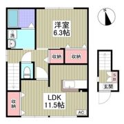 スクエア駅南A棟の間取り画像