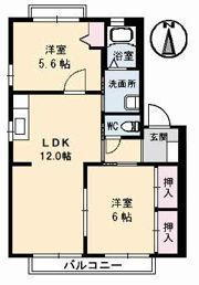 ディアス庭瀬 A棟 B棟の間取り画像
