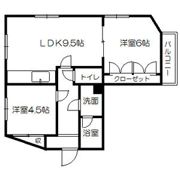 スカイハイツT-1の間取り画像