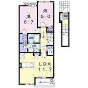 クラール土器町Aの間取り画像