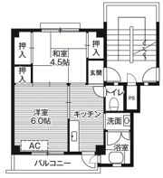 ビレッジハウス小山1号棟の間取り画像