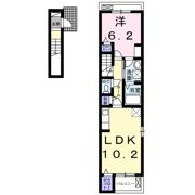 エバーグリーン若林Ⅱの間取り画像