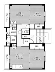 ビレッジハウス石巻1号棟の間取り画像