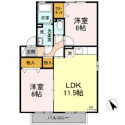 ラフィネス高田 A/Bの間取り画像