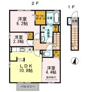 カルドーK＆K B棟の間取り画像