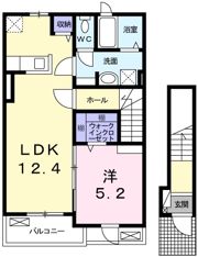 ラヴィベール Aの間取り画像