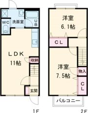 ピュアハート A棟の間取り画像