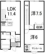 サンメゾン西条東北町の間取り画像