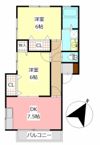 フラワーコーポ立岡 Bの間取り画像
