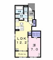 ヴィヴァーチェ Ⅰの間取り画像