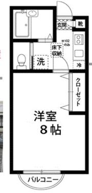 フェリス程久保の間取り画像