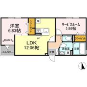 エクセリア中央の間取り画像