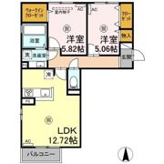 D-room桜 Ⅰ棟の間取り画像