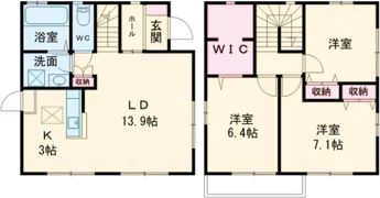 サンビレッジ福島新町Aの間取り画像