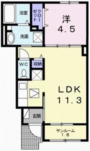 ファンド今宿Ⅱの間取り画像