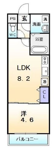 フジパレス堺大浜Ⅲ番館の間取り画像