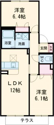 シャーメゾン泉陽Bの間取り画像