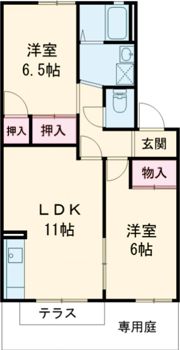 セゾンのぞみCの間取り画像