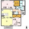 D-room桜 Ⅱ棟の間取り画像