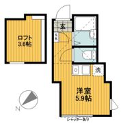 セブンフラッツ池上新町の間取り画像