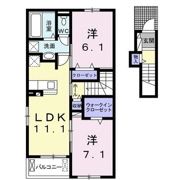 ミルレ クラージュ Ⅲの間取り画像